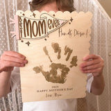 Best Mom Ever Handprint Plaque | Mother's Day Collection