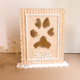 Pet Footprint Keepsake | Gift & Memorial Plaque