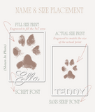 Pet Footprint Keepsake | Gift & Memorial Plaque