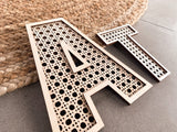 Wooden Cane Letters & Numbers | Boho Decor