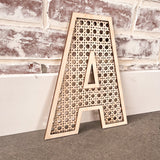 Wooden Cane Letters & Numbers | Boho Decor