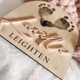 Footprint or Pawprint Keepsake Plaque | Announcement