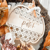"Our Patch" Customized Pumpkin Hanger  | Autumn Collection