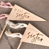 Big Sister / Little Sister Banner Flags | Photo Prop
