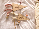Big Sister / Little Sister Banner Flags | Photo Prop