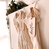 Personalized Wooden Stocking Tag | Christmas Collection