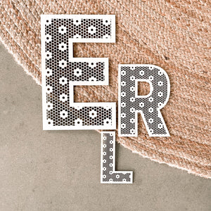 Floral Wooden Cane Letters & Numbers | Boho Decor