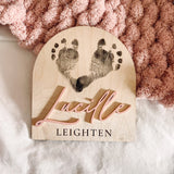 Footprint or Pawprint Keepsake Plaque | Announcement