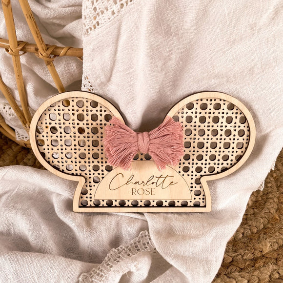 Minnie Cane Name Sign | Boho Decor | The Sign Collection