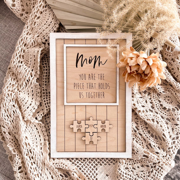 Mother's Day Puzzle Piece Sign | Engrave