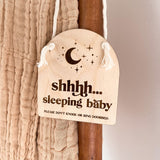 Shhhh Baby Sleeping Door Hanger | Engraved Sign