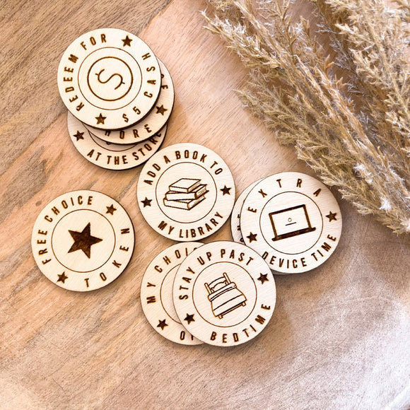 Wooden Reward Tokens | Set of 12