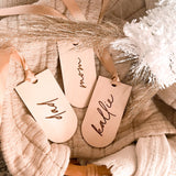 Personalized Wooden Stocking Tag | Christmas Collection